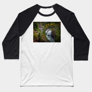 Cascading River in Yellowstone Baseball T-Shirt